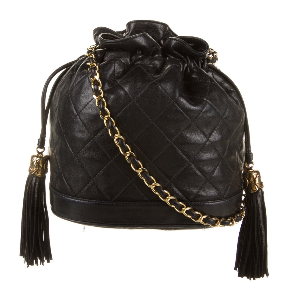 Vintage Chanel drawstring bag